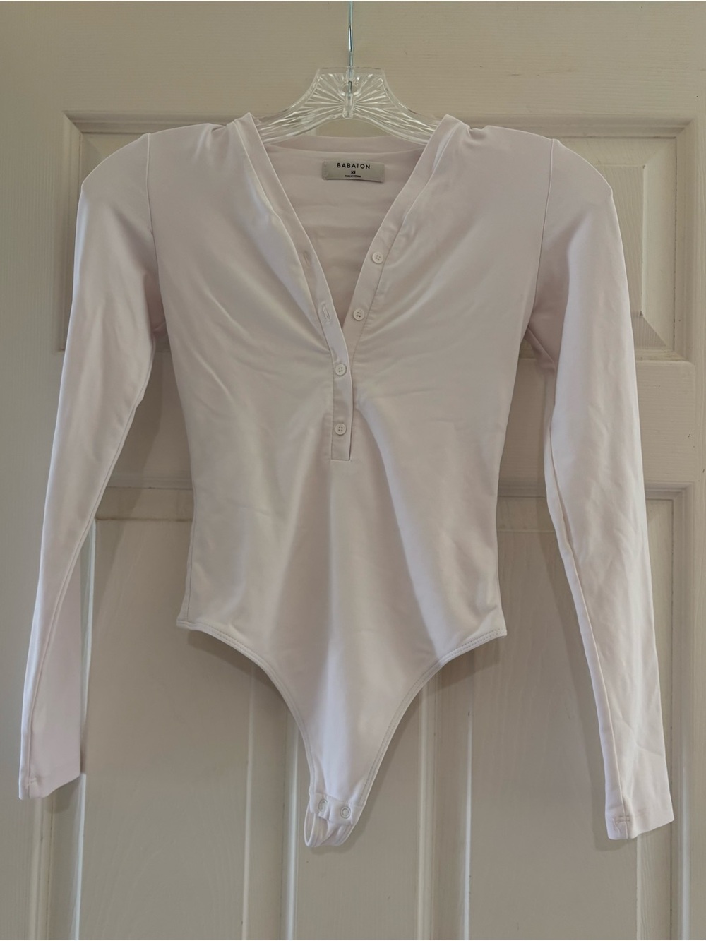 Babaton Kids Long-Sleeve Henley One-Piece in Pale Pink